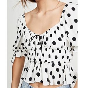 For Love and Lemons Mochi Summer Dot Blouse